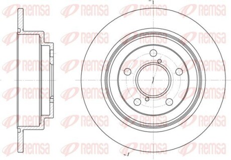 Диск тормозной SUBARU, задн. (выр-во) REMSA 6398.00