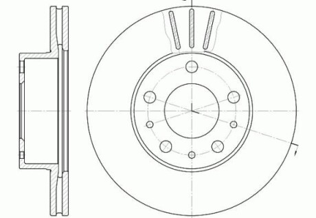 Диск тормозной CITROEN, FIAT, PEUGEOT, передн., вент. (выр-во) REMSA 6476.10