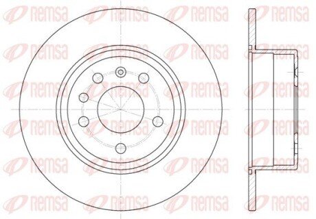 Диск тормозной OPEL, SAAB, задн. (выр-во) REMSA 6487.00