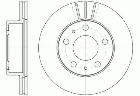 Диск гальмівний CITROEN, FIAT, PEUGEOT, передн., вент. REMSA 6504.10