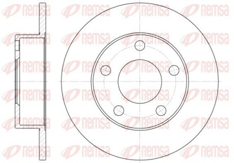 Диск гальмівний AUDI VW A4 ПЕРЕДНІЙ QUATTRO, A4 QUATTRO задн. REMSA 6513.00