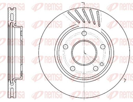 Диск тормозной MERCEDES A-CLASS (W168) передн. (выр-во) REMSA 6527.10