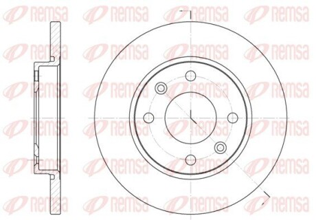 Диск гальмівний CITROEN, PEUGEOT, передн. REMSA 6535.00