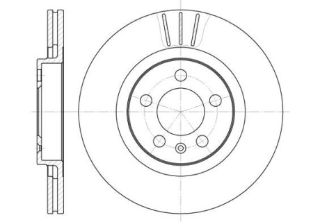 Диск тормозной AUDI A3, SEAT LEON, TOLEDO, SKODA, VW, передн. вент. (выр-во) REMSA 6546.10