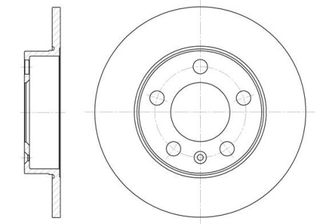 Диск гальмівний AUDI A3, SEAT TOLEDO, SKODA FABIA, OCTAVIA, VW GOLF задн. REMSA 6547.00