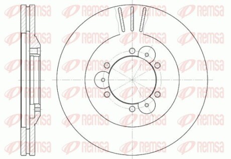 Диск гальмівний OPEL FRONTERA передн., вент. REMSA 6560.10