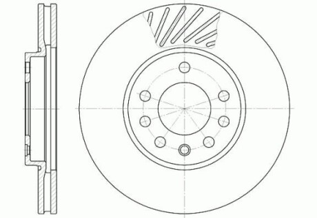 Диск тормозной OPEL ASTRA передн., вент. (выр-во) REMSA 6584.10