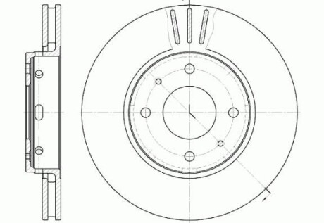 Диск гальмівний MITSUBISHI CARISMA передн., вент. REMSA 6585.10