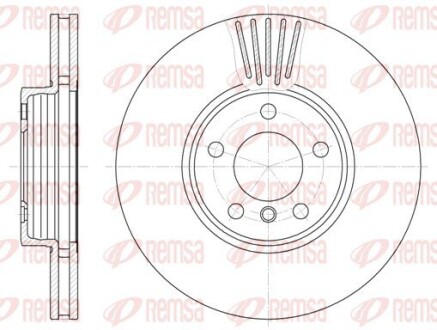 Диск тормозной BMW X3, X5 передн., вент. (выр-во) REMSA 6600.10