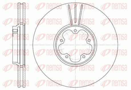 Диск гальмівний FORD TRANSIT (04/00-06/06) передн. REMSA 6608.10