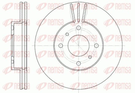 Диск тормозной NISSAN ALMERA передн., вент. (выр-во) REMSA 6610.10