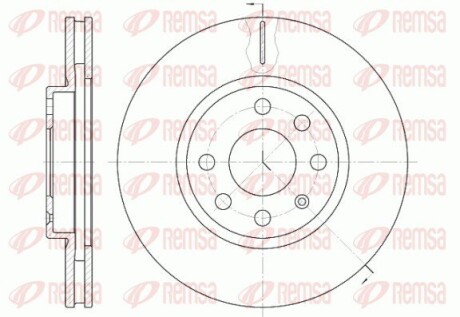 Диск гальмівний OPEL CORSA B передн., вент. REMSA 6611.10