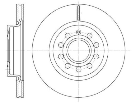 Диск тормозной AUDI A3, SEAT TOLEDO, SKODA OCTAVIA, VW CADDY, передн. вент. (выр-во) REMSA 6647.10