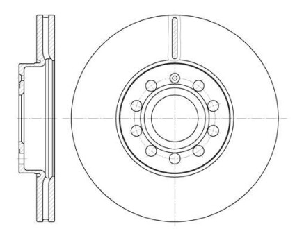 Диск гальмівний SEAT TOLEDO, SKODA YETI, VW GOLF VI передн. вент. REMSA 6648.10 (фото 1)