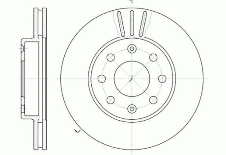 Диск тормозной CHEVROLET AVEO передн., вент. (выр-во) REMSA 6655.10