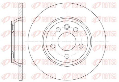 Диск гальмівний FORD GALAXY (WGR)(11/95-04/06) задн. REMSA 6659.00