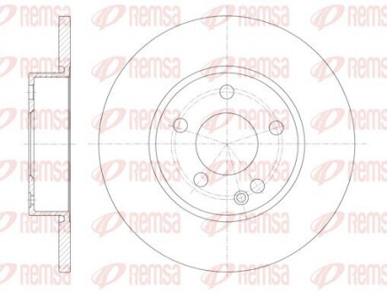 Диск гальмівний MERCE A-class (W169) (09/04-) передн. REMSA 6674.00