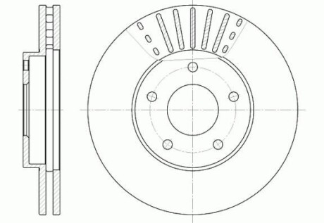 Диск тормозной NISSAN, передн. (выр-во) REMSA 6681.10