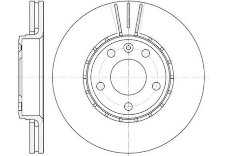 Диск тормозной NISSAN, OPEL, RENAULT, передн., вент. (выр-во) REMSA 6682.10