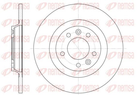 Диск тормозной CITROEN C5, PEUGEOT 407 задн. (выр-во) REMSA 6690.00