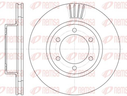 Диск тормозной TOYOTA LAND CRUISER передн., вент. (выр-во) REMSA 6706.10