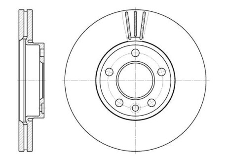 Диск тормозной VW T5 передн., вент. (выр-во) REMSA 6708.10