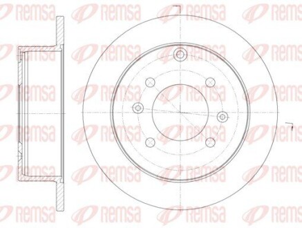 Диск гальмівний HYUNDAI MATRIX/SONATA 03.1998-, KIA MAGENTIS 05.2001- задн. REMSA 6757.00