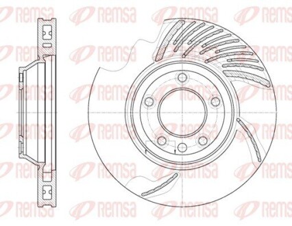 Диск тормозной AUDI Q7, VW TOUAREG передн., вент. (выр-во) REMSA 6769.11