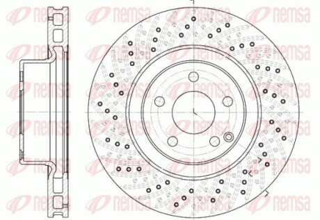 Диск тормозной MB S-CLASS передн., вент. (выр-во) REMSA 6780.10