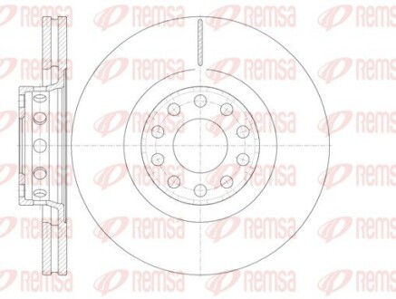 Диск гальмівний AUDI A6, A8 передн., вент. REMSA 6781.10