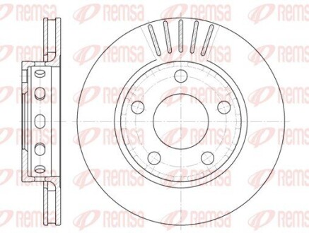 Диск тормозной AUDI A4 задн., вент. (выр-во) REMSA 6835.10