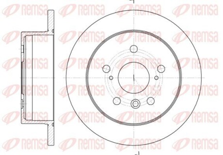 Диск гальмівний TOYOTA CAMRY 2.4 3.0 01- задн. REMSA 6908.00