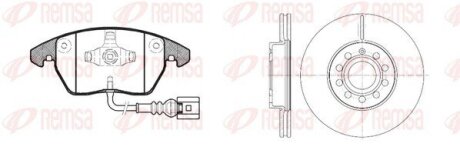 Комплект: 2 диска+ 4 колодки тормозных REMSA 81030.00