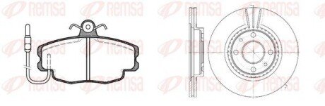 Комплект тормозной передн. DACIA LOGAN 04, CLIO, SANDERO, MEGANE 96- (выр-во) REMSA 8141.02