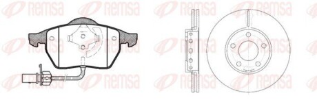 Комплект тормозной передн. AUDI A4 00-.A6 97-05,SKODA SUPERB 02-,VW PASSAT 00-05 (выр-во) REMSA 8390.00