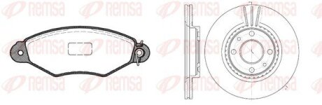 Комплект: 2 диска+ 4 колодки тормозных REMSA 8643.05