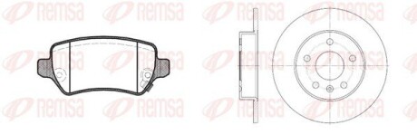 Комплект тормозной задн. OPEL ASTRA G-05 (выр-во) REMSA 8957.00