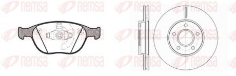 Комплект: 2 диска+ 4 колодки тормозных REMSA 8984.00