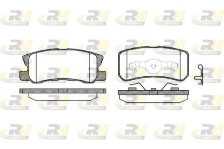 Колодки тормозные дисковые задние PEUGEOT 4008 12-17, 4007 07-12; MITSUBISHI Lancer X 07-, ASX 10-23, Pajero 07-21, Outlander 07-12, Grandis 03-11, Pajero 00-07, Pajero Pinin 99-05; CITROEN C4 AirCross 12-17, C-Crosser 07-12; CHRYSLER Sebring 06-10 ROADHOUSE 2803.02