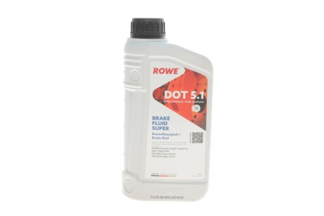 Гальмівна рідина HIGHTEC BRAKE FLUID SUPER DOT 5.1 (1 L) ROWE 25104-0010-99 (фото 1)