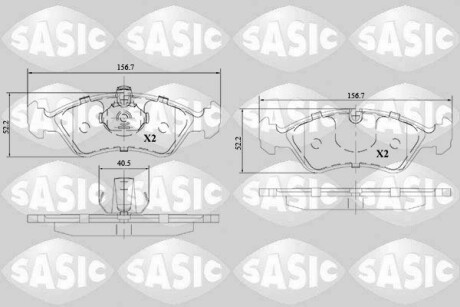 Колодка гальм. диск. DAEWOO LANOS 1.6 передн. SASIC 6216142