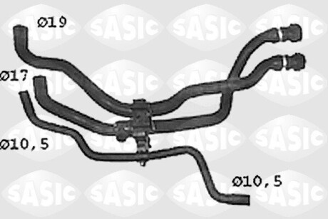 Шланг радіатора SASIC SWH4308