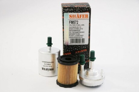 Фільтр паливний VW/Skoda 1.6/2.0 FSI/TFSI 04- SHAFER FM572