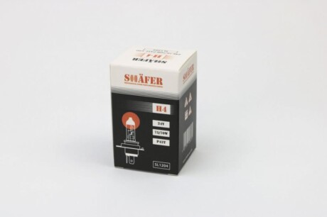 Лампа 24V H4 75/70W P43t SHAFER SL1204