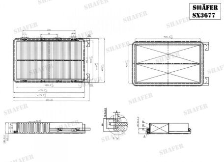 Фильтр воздушный Hyundai Tucson, Kia Sportage 1.7D-2.0D (15-) SHAFER SX3677