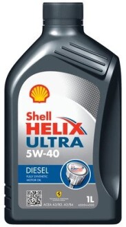 Олива моторна Helix Diesel Ultra SAE 5W-40 (Каністра 1л) SHELL 550046644