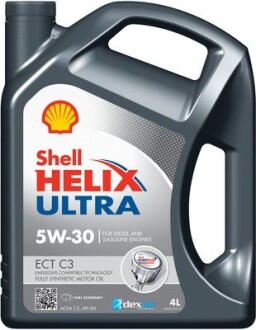 Олива моторна Helix Ultra ECT С3 5W-30 SN/CF (Каністра 4л) SHELL 550050441 (фото 1)