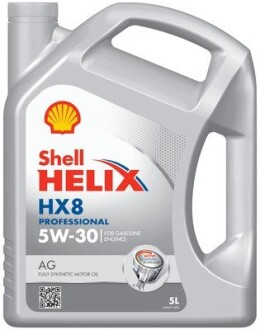 Олива моторна Helix HX8 Professional AG 5W-30 (Каністра 5л) SHELL 550054289 (фото 1)