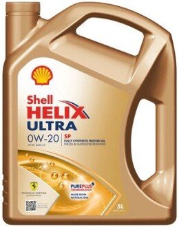 Масло двигателя 5L Helix Ultra SP 0W20 (API SP, АСЕА) C5) SHELL 550063071