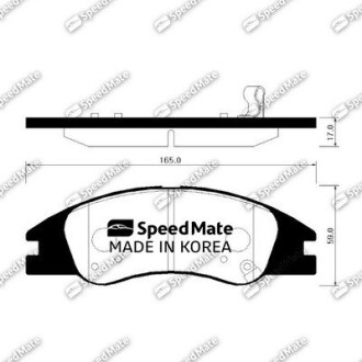 Колодки гальмівні дискові (F) KIA CERATO (SPEEDMATE, Korea) SK SPEEDMATE SM-BPK026